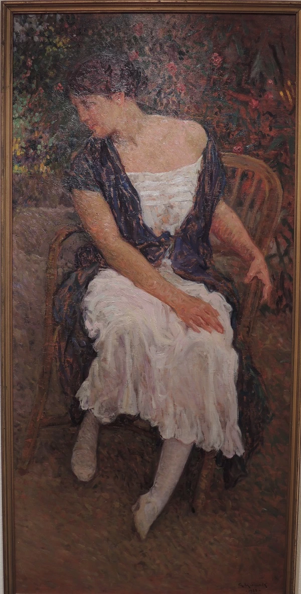 Ritratto di signora in giardino (Margherita) - Museo Giorgio Kienerk, Fauglia, Pisa